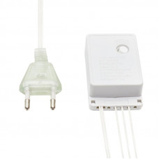 Гирлянда светодиодная Бахрома 3х0,8 м, 200 LED, цвет теплый белый, прозрачный ПВХ