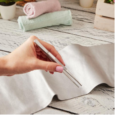 Пинцет прямой, узкий, рифленый 145мм ПРОФИ