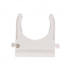 Крепеж-клипса для труб ø20мм, белая (100 шт/уп) REXANT
