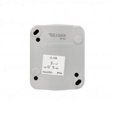 Переключатель проходной Mini OG IP54 о/у, серый KRANZ