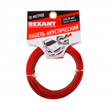 Кабель акустический 2х0,50мм², красно-черный, мини-бухта 10м REXANT