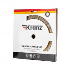 Чашка алмазная шлифовальная Turbo, 230х22,2мм KRANZ