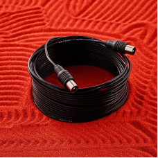 ВЧ кабель ТВ штекер - ТВ штекер, 10м, черный REXANT