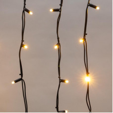 Гирлянда светодиодная Бахрома (Айсикл) 5х0,7м 152 LED ТЕПЛЫЙ БЕЛЫЙ черный каучук 2,3мм IP67 постоянное свечение 230В нужен блок 315-000 NEON-NIGHT