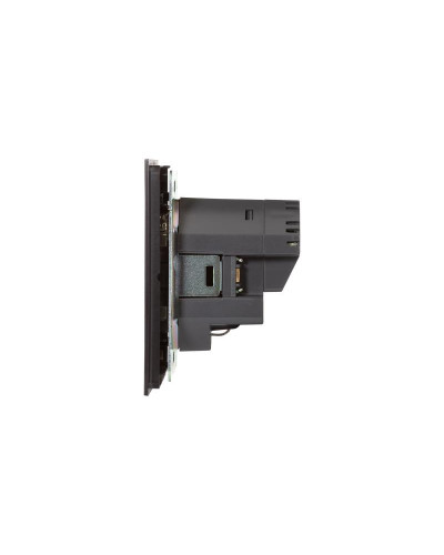 Розетка STRONG 1-ая с/з с/у з/ш 16А с USB A+C быстрой зарядки 5В/3А антрацит KRANZ