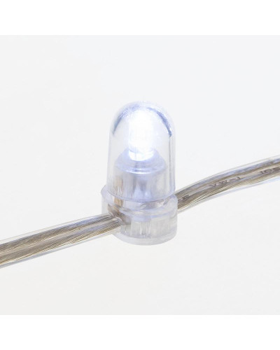 Гирлянда LED Клип-лайт 12 V, прозрачный ПВХ, 150 мм, цвет диодов белый