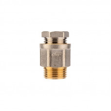 Сальник с резьбой 1/2 для ввода кабеля в трубу, никелированная латунь REXANT