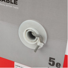Кабель витая пара U/UTP, CAT 5e, ZH нг(А)-HF, 4PR, 24AWG, INDOOR, SOLID, серый, 305м REXANT