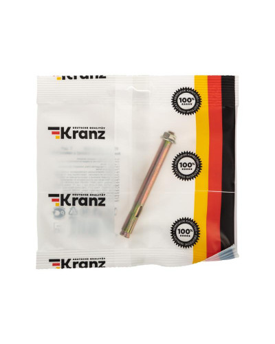 Болт анкерный с гайкой 8х85мм, пакет (1 шт/уп) KRANZ