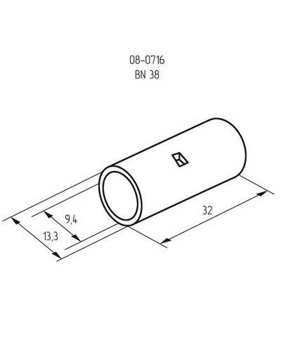 Соединительная гильза L-32мм, 35мм² (ГМЛ (DIN) 35) REXANT