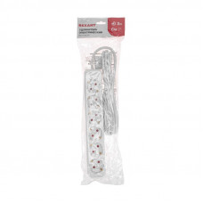 Удлинитель STANDARD 6 гнезд, 3м, 3х1,0мм², с/з, белый REXANT