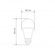 Лампа светодиодная Груша A80 25,5Вт E27 2423Лм 6500K холодный свет REXANT