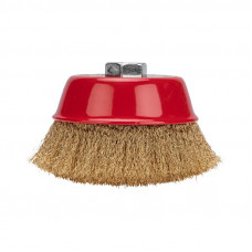 Щетка чашечная для УШМ, витая латунированная проволока, 125мм, М14 KRANZ