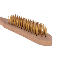 Щетка по металлу с деревянной ручкой, 5 рядов, 280мм KRANZ