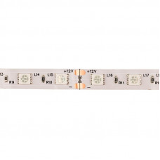 Лента светодиодная 12В, SMD5050, 14,4Вт/м, 60 LED/м, зеленый, 10мм, 5м, IP20 LAMPER