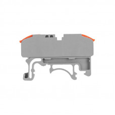 Клемма СМК 222-421D проходная 1-полюсная, с креплением на DIN-рейку (0,08-4 мм²) серая (25 шт./уп.) REXANT