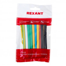 Набор термоусаживаемых трубок №13 ТУТ нг 4/2мм, 7 цветов (упак. 21 шт. по 10см) REXANT