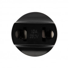 Адаптер сетевой (переходник) с Евро А/F на вилку С1 CEE 7/2 «Питер» 6А б/з черный PROconnect (пакет БОПП 1 шт/уп.)