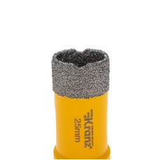 Коронка алмазная профессиональная по керамограниту и железобетону М14, вакуумное спекание, 25мм, для УШМ KRANZ