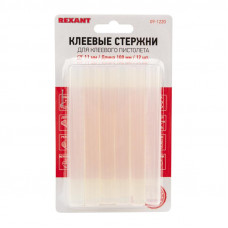 Стержни клеевые Ø11мм, 100мм, прозрачные (12 шт/уп), блистер REXANT