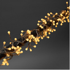 Гирлянда Мишура LED 3 м прозрачный ПВХ, 288 диодов, цвет желтый