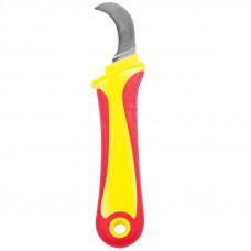 Нож монтажника, нержавеющая сталь, изогнутое лезвие REXANT