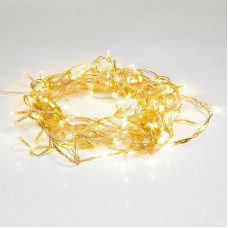 Гирлянда светодиодная универсальная 100 LED ТЕПЛЫЙ БЕЛЫЙ 10 метров, прозрачный ПВХ, с контроллером