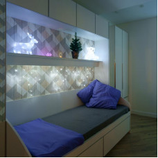 Гирлянда Бахрома (Айсикл), 1,8х0,5м, 48 LED БЕЛЫЕ, прозрачный ПВХ, IP20, свечение с динамикой, 230В, не соединяется