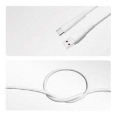 Кабель USB-A – Type-C, 5А, 100Вт, 1м, в белой нейлоновой оплетке REXANT