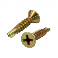 Саморез оконный сверло 3,9х19мм, желтый цинк, короб (500 шт/уп) KRANZ