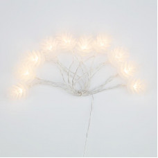 Гирлянда светодиодная Шишки 1,5 м, 10 LED, прозрачный ПВХ, цвет свечения теплый белый, 2 х АА (батарейки не в комплекте) NEON-NIGHT