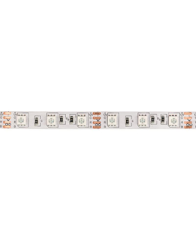 Лента светодиодная 12В, SMD5050, 14,4Вт/м, 60 LED/м, RGB, 10мм, 5м, IP20 LAMPER