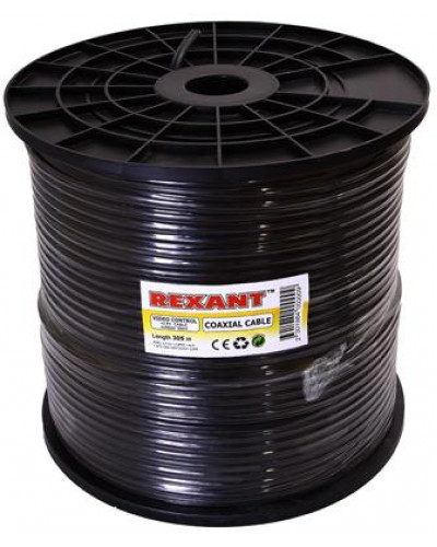 Кабель ККСВ-П+2х0,5 мм, 305 м, черный, REXANT