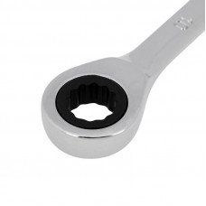 Ключ комбинированный трещоточный 10мм, CrV, зеркальный хром REXANT