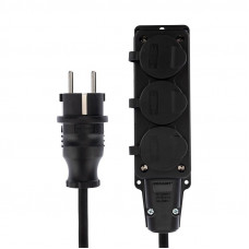 Удлинитель-шнур на рамке КГ 3х1,5, 10м, 3 гнезда, морозостойкий, с/з, 16А, 3500Вт, IP44 (Сделано в России) REXANT