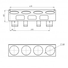 Держатель-органайзер для покрасочных работ, настенный, черный REXANT