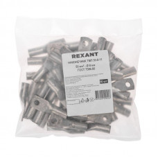 Наконечник медный луженый ТМЛ 50–8–11 (50мм² - Ø8мм) ГОСТ 7386-80 (в упак. 50 шт.) REXANT