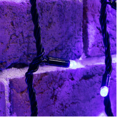 Гирлянда светодиодная Занавес 2х6м 1520 LED СИНИЙ черный ПВХ IP65 эффект водопада 230В не соединяется блок в комплекте NEON-NIGHT