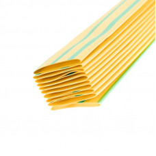 Трубка термоусаживаемая ТУТ нг 35,0/17,5мм, желто-зеленая, упаковка 10 шт. по 1м REXANT