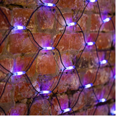 Гирлянда светодиодная Сеть 2x4м 560 LED БЕЛЫЙ/СИНИЙ черный каучук IP67 постоянное свечение 230В блок в комплекте NEON-NIGHT