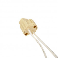 Цоколь «патрон» G9 с проводом 15см, белый, c этикеткой REXANT