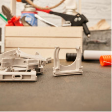 Крепеж-клипса для трубы ø40мм серая (5 шт/уп) REXANT