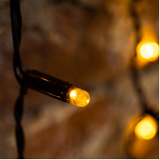 Гирлянда светодиодная Занавес 2х1,5м 360 LED ЖЕЛТЫЙ черный ПВХ IP65 постоянное свечение 230В блок в комплекте NEON-NIGHT