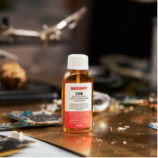 Флюс для пайки, СКФ (спирто-канифольный), 30мл, с кисточкой, флакон REXANT