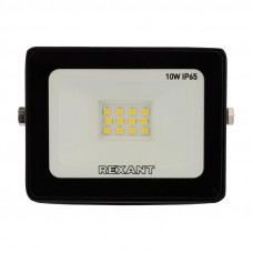 Прожектор светодиодный СДО 10Вт 800Лм 6500К холодный свет, черный корпус REXANT