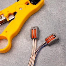 Универсальная клемма СМК 222-412, 2-проводная серая 0,08-2,5/4 мм² (20 шт./уп.) REXANT