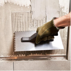 Гладилка нержавеющая 130х270 мм, зуб 6х6 мм, пластиковая ручка REXANT