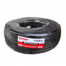 Кабель КВК-П-1,5+2x0,50 мм² (Cu/Cu) черный, 200 м, REXANT