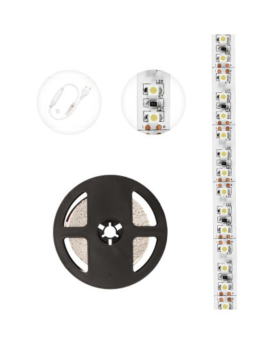 Лента светодиодная 12В, SMD2835, 9,6 Вт/м, 120 LED/м, 6500K, 8мм, 5м, IP20 LAMPER