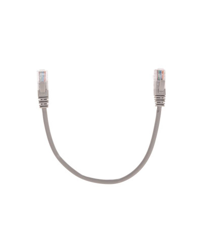 Патч-корд U/UTP, CAT 5e, RJ45-RJ45, 26AWG, LSZH, серый, 0,3м REXANT